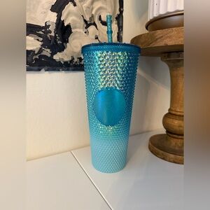 Starbucks Blue Ombre Gradient Studded Tumbler